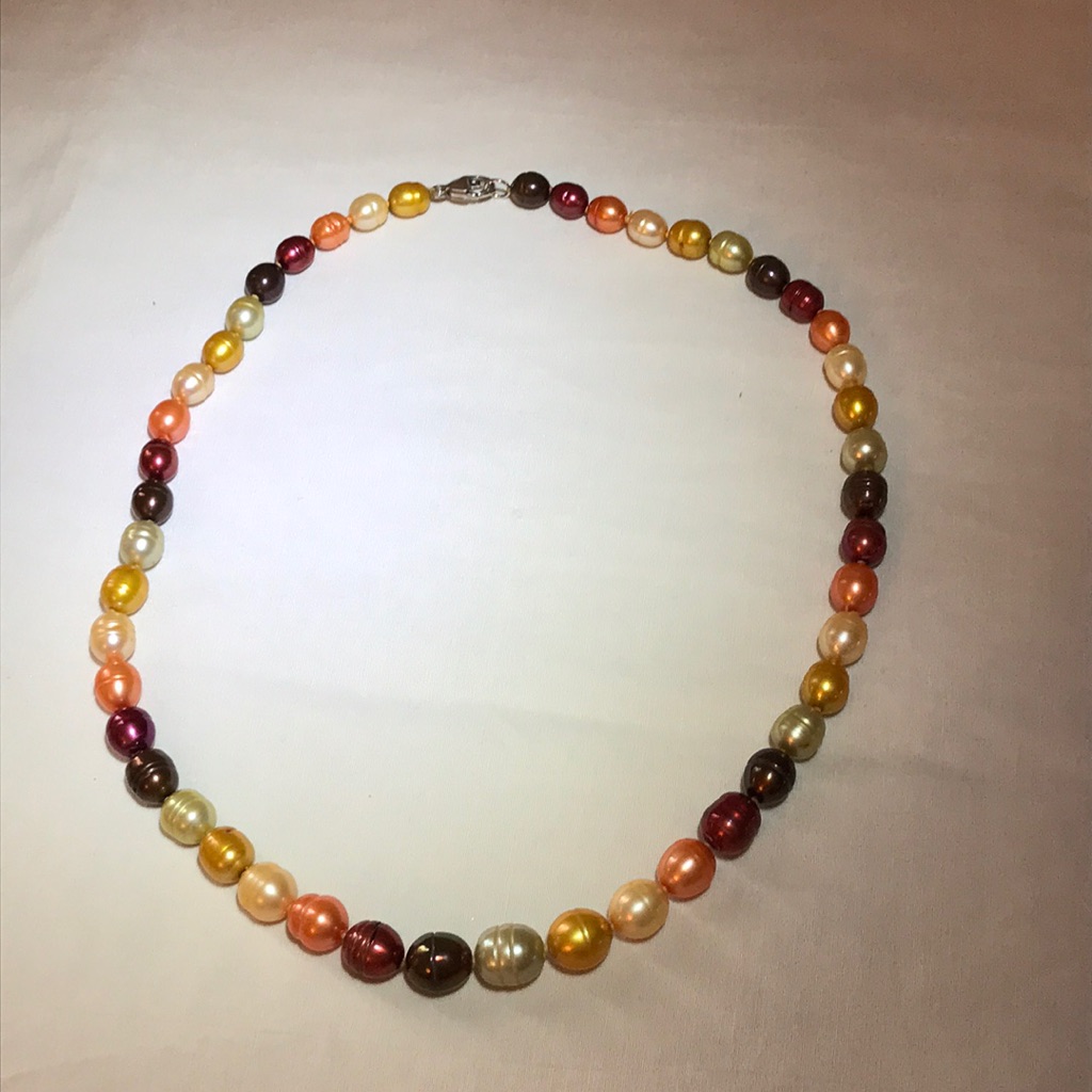Honora Multicolor Pearl Necklace Sterling Clasp